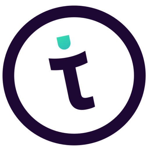 Un T stylisé en bonhomme dans un cercle noir forme le logo de Spliterz