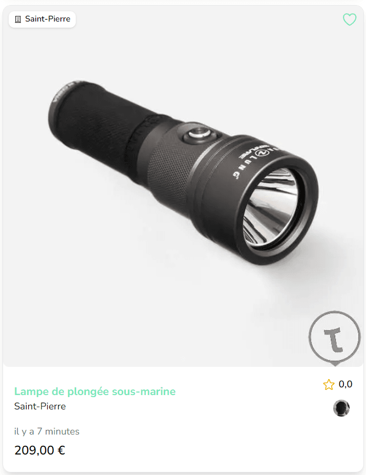 lampe de plongée Splitcard Lampe de plongée