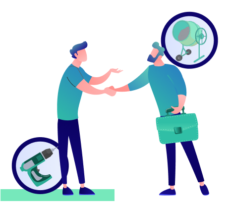 Utilisateurs-Spliterz Deux utilisateurs market place Spliterz